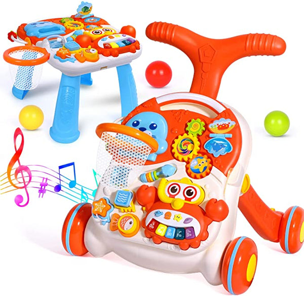 Huanger 2-in-1 Multifunctional Game Table Baby Walker with wheel 6