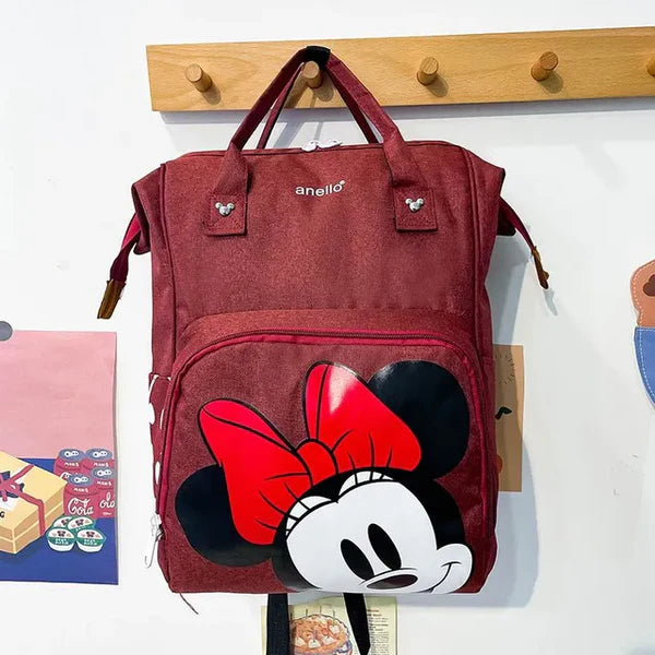 Baby Diaper Bag (Waterproof) Minnie Mouse Maroon