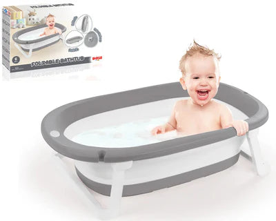 Folding Baby Bathtub Grey