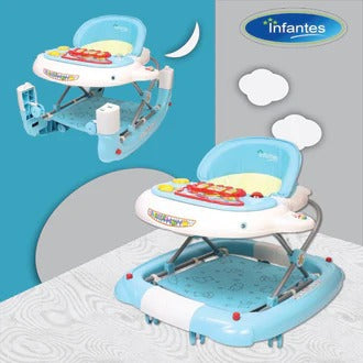 Infantes Baby Walker+Rocker 2in1 Grey & Blue