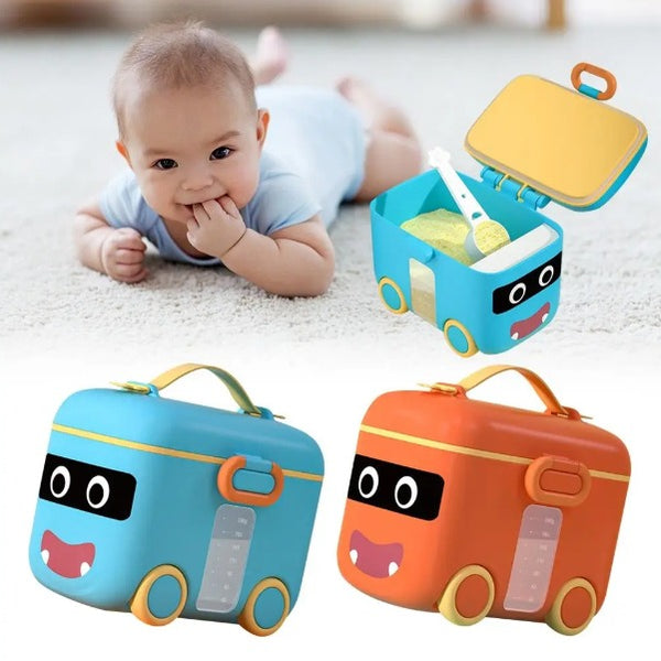 Cute Baby  Bus Shaped Portable Milk Powder Box