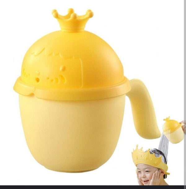 Crown-Shaped Baby Shower Rinser Cup – Anti-Splash Water Rinse Jug for Kids' Bath Time