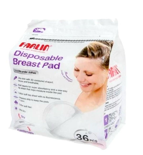 Farlin Disposable Breast Pads – Soft, Leak-Proof & Super Absorbent Nursing Pads for Breastfeeding Moms | Individually Wrapped
