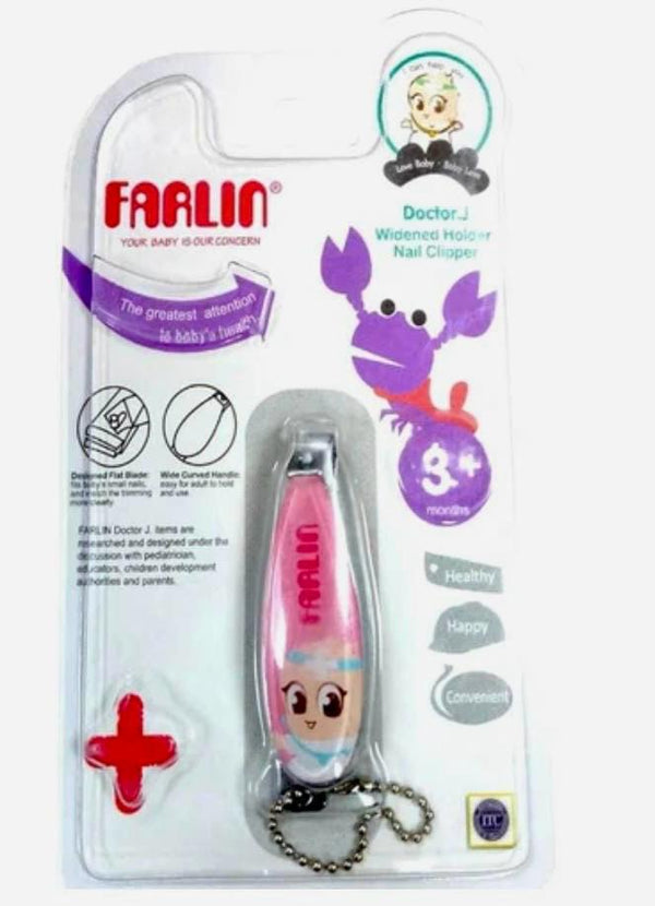 Farlin Baby Nail Cutter – Safe & Gentle Nail Clipper for Newborns and Infants | Anti-Slip Grip & Rounded Edges