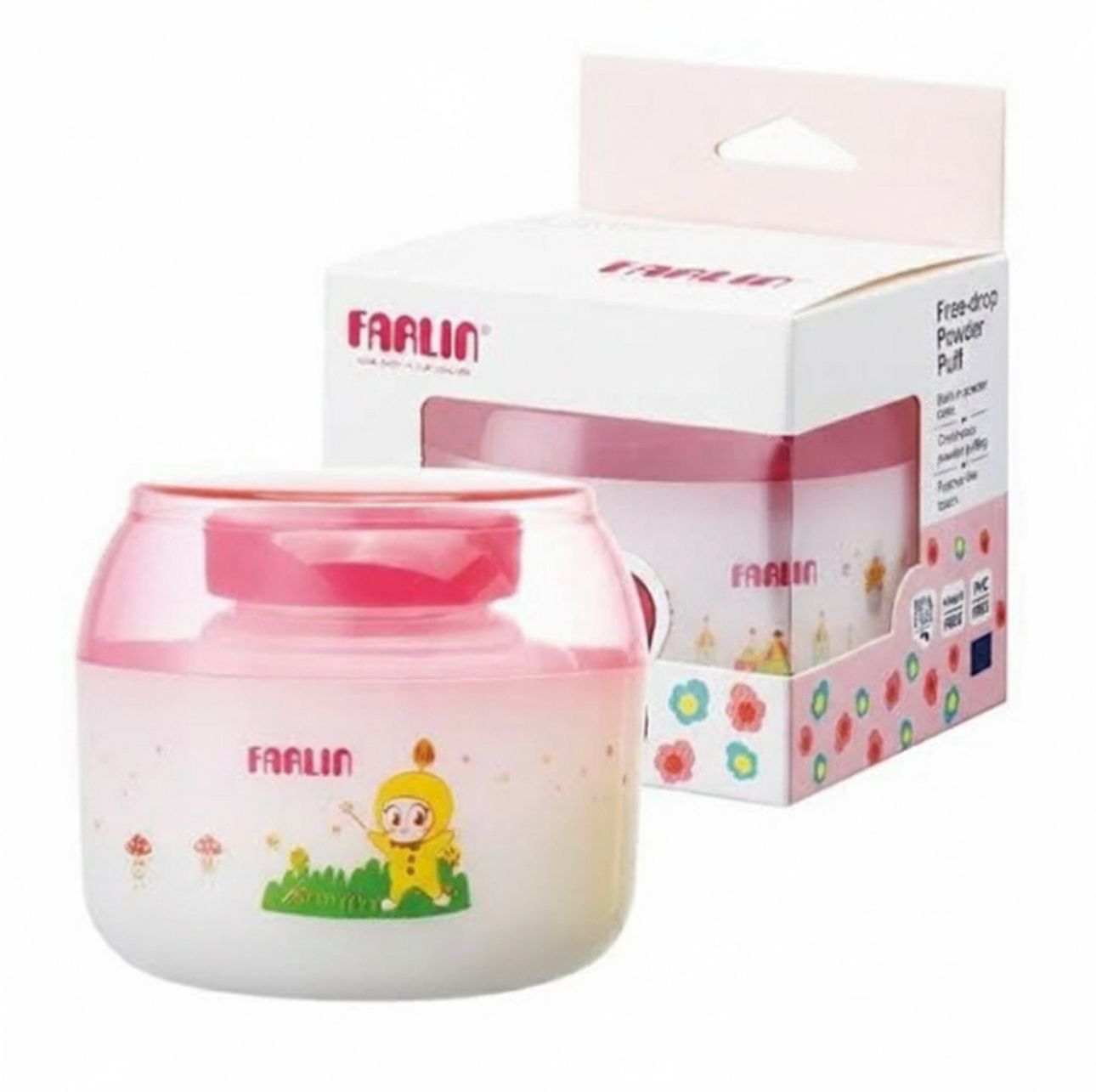 Farlin Baby Powder Puff with Case – Soft & Gentle Applicator for Talcu ...