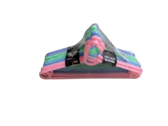 Baby Clothes Hangers Set | Cute Bear Design Plastic Hangers for Newborn & Toddler Wardrobe – Pack of 12